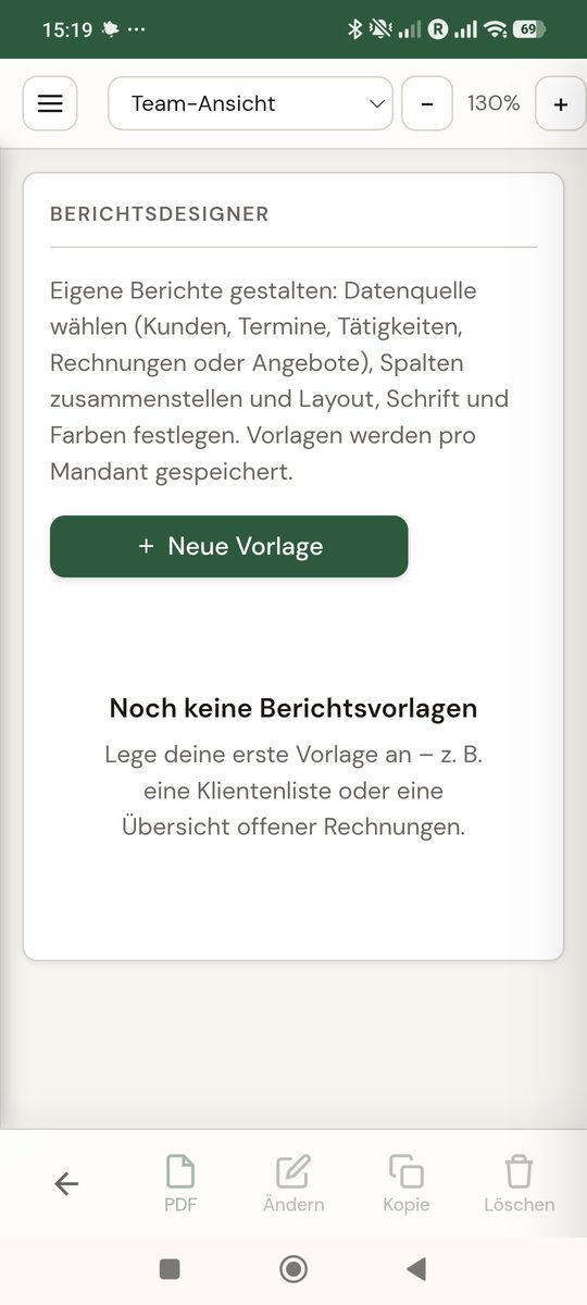 Berichtsdesigner – Mobil