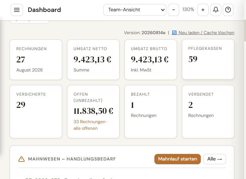 Dashboard – Web